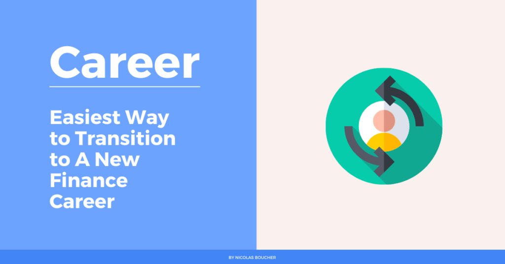 Introduction to transition to a new career on a blue and white background.