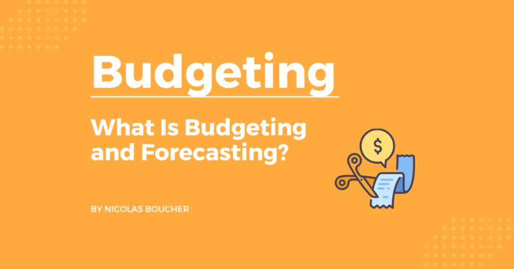 An introduction to budgeting and forecasting on an orange background.