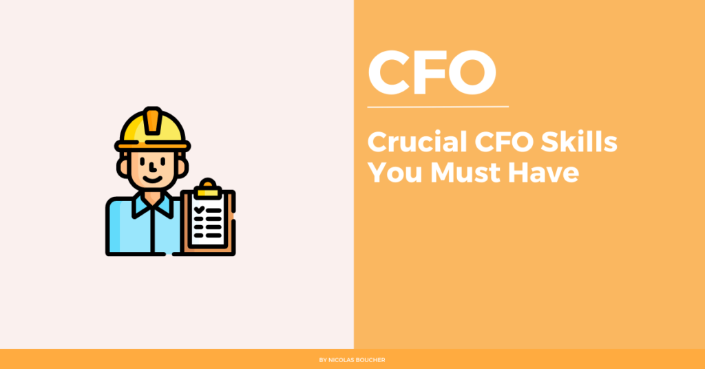 Introduction to the crucial CFO skills on an orange background with an illustration.