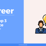 Introduction to the top 3 finance career paths on a blue and white background with an illustration.