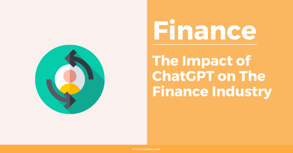 Introduction to how ChatGPT is changing the finance industry on an orange and white background with an illustration.