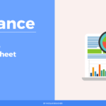 Introduction to the finance cheat sheet on a blue and white background with an illustration.