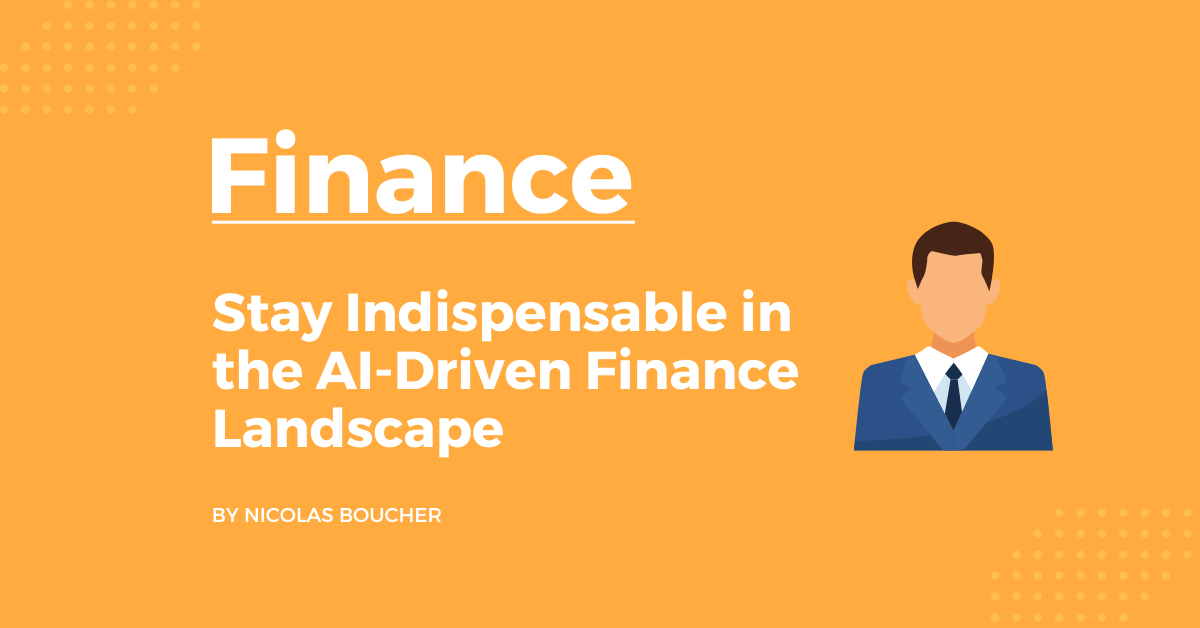 Introduction to the AI-Driven finance landscape on an orange background with an illustration.