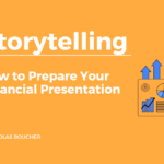 Introduction on how to prepare your financial presentation on an orange background with an illustration.