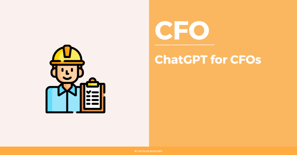 Introduction to ChatGPT for CFOs on an orange and white background with an illustration.