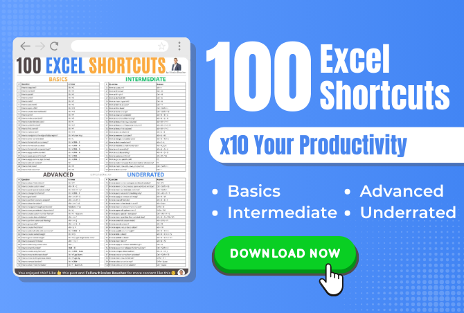 Top 100 Excel Shortcuts